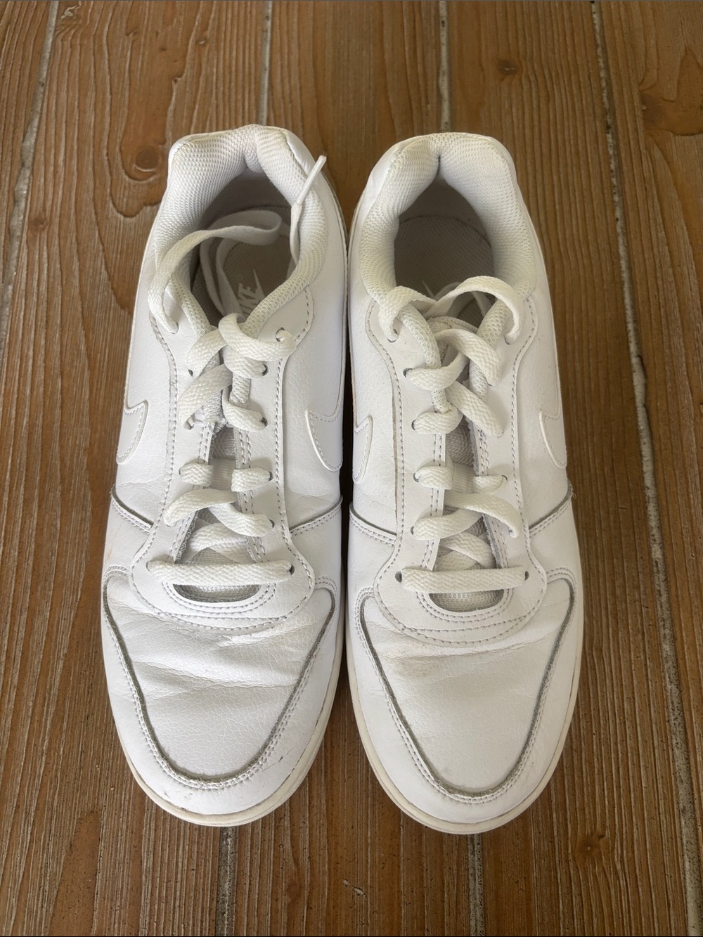 Nike Women's Ebernon Low Classic White Leather Court Sneakers Size 9.5